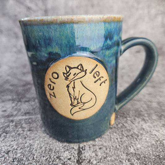 Zero Fox Left, Blue mug