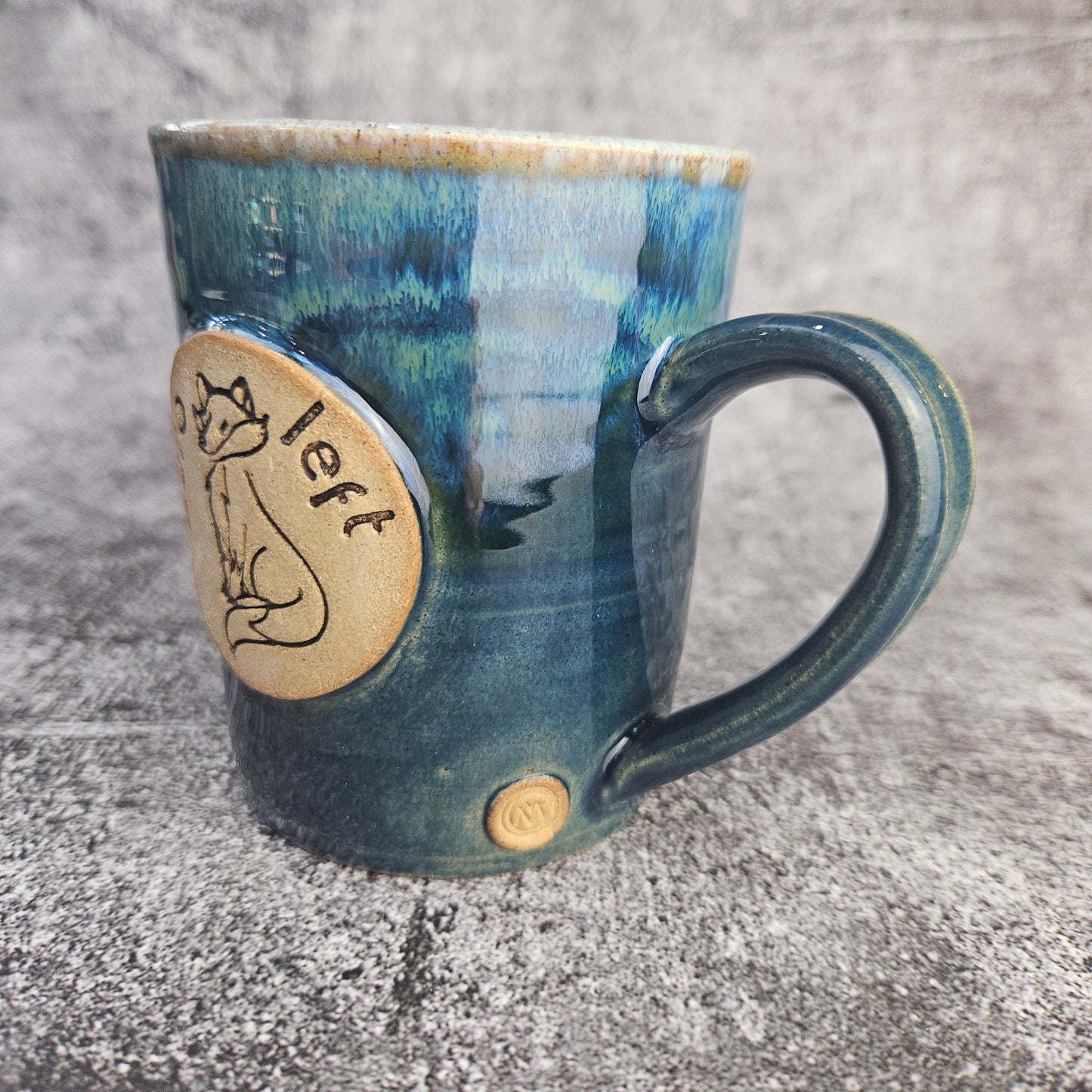 Zero Fox Left, Blue mug