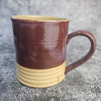 Burgundy Ribbed Mug.