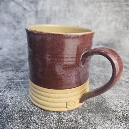 Burgundy Ribbed Mug.