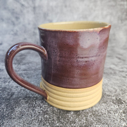 Burgundy Ribbed Mug.