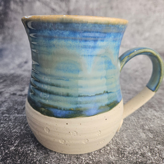 Paw prints in the sand mug