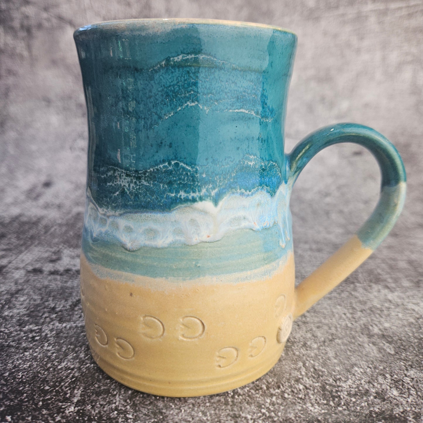 Hoofprints in the sand mug