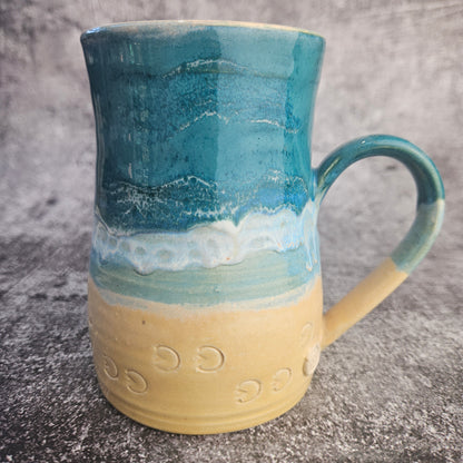 Hoofprints in the sand mug