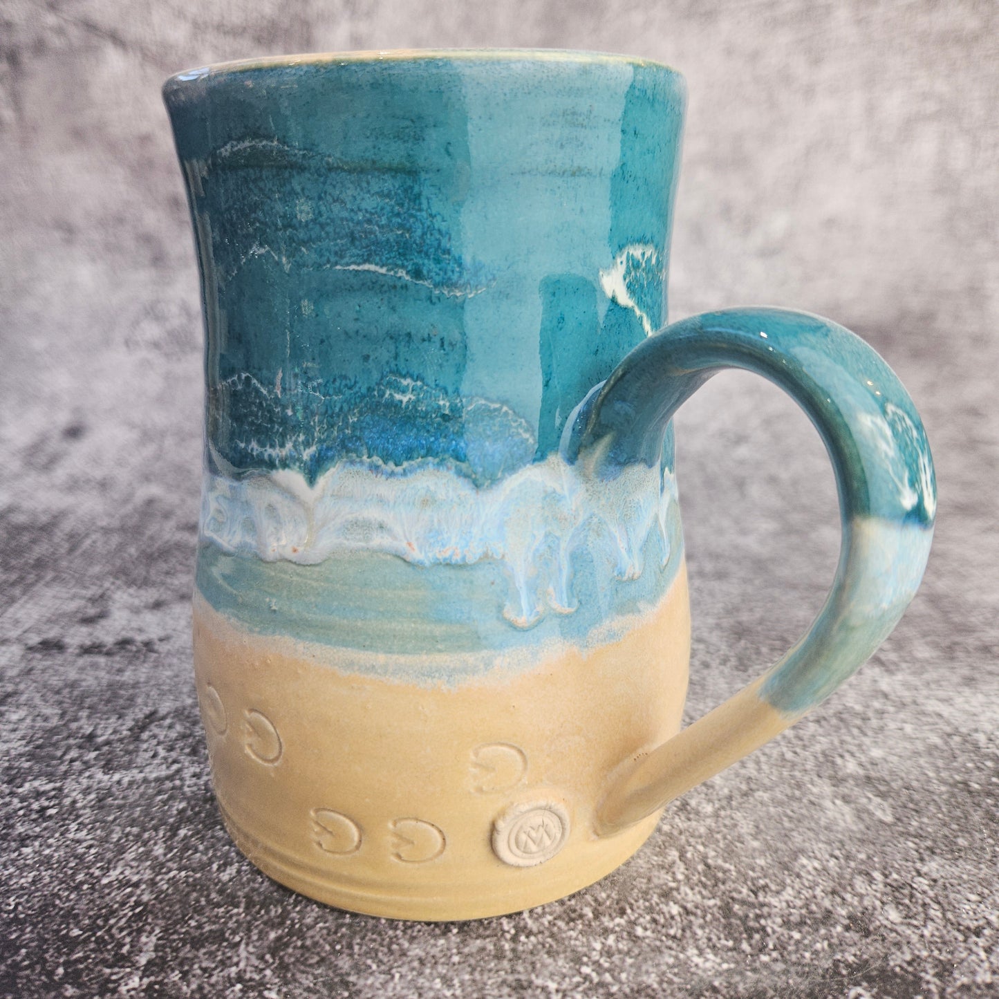 Hoofprints in the sand mug