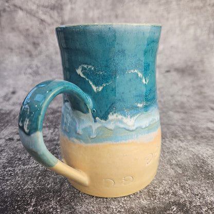 Hoofprints in the sand mug