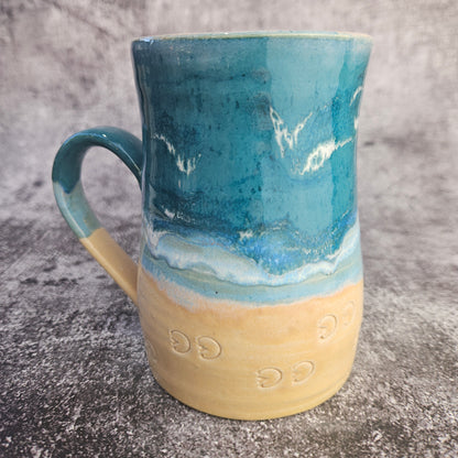 Hoofprints in the sand mug