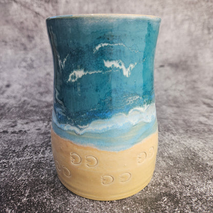 Hoofprints in the sand mug