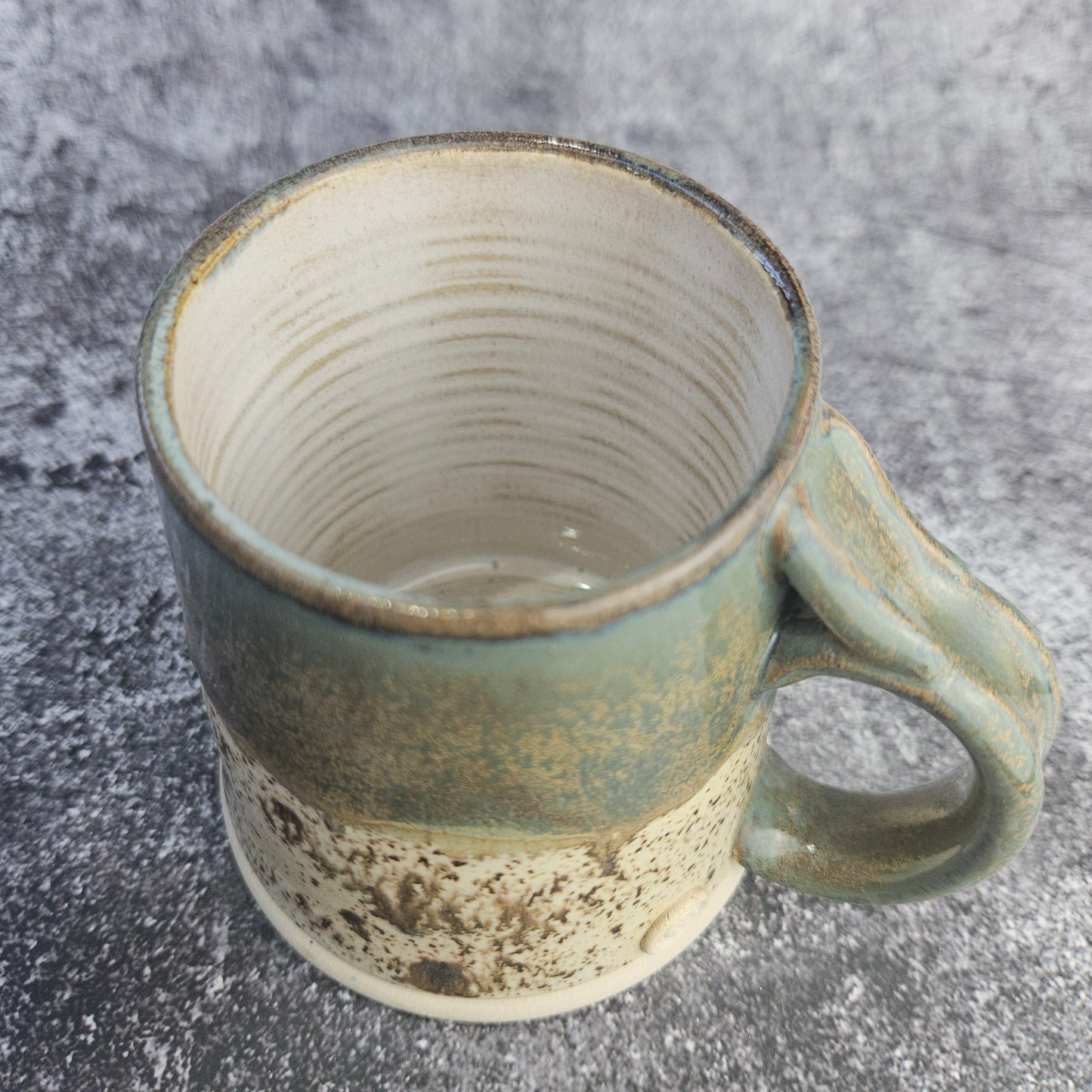 Smoke and speckled tankard mug