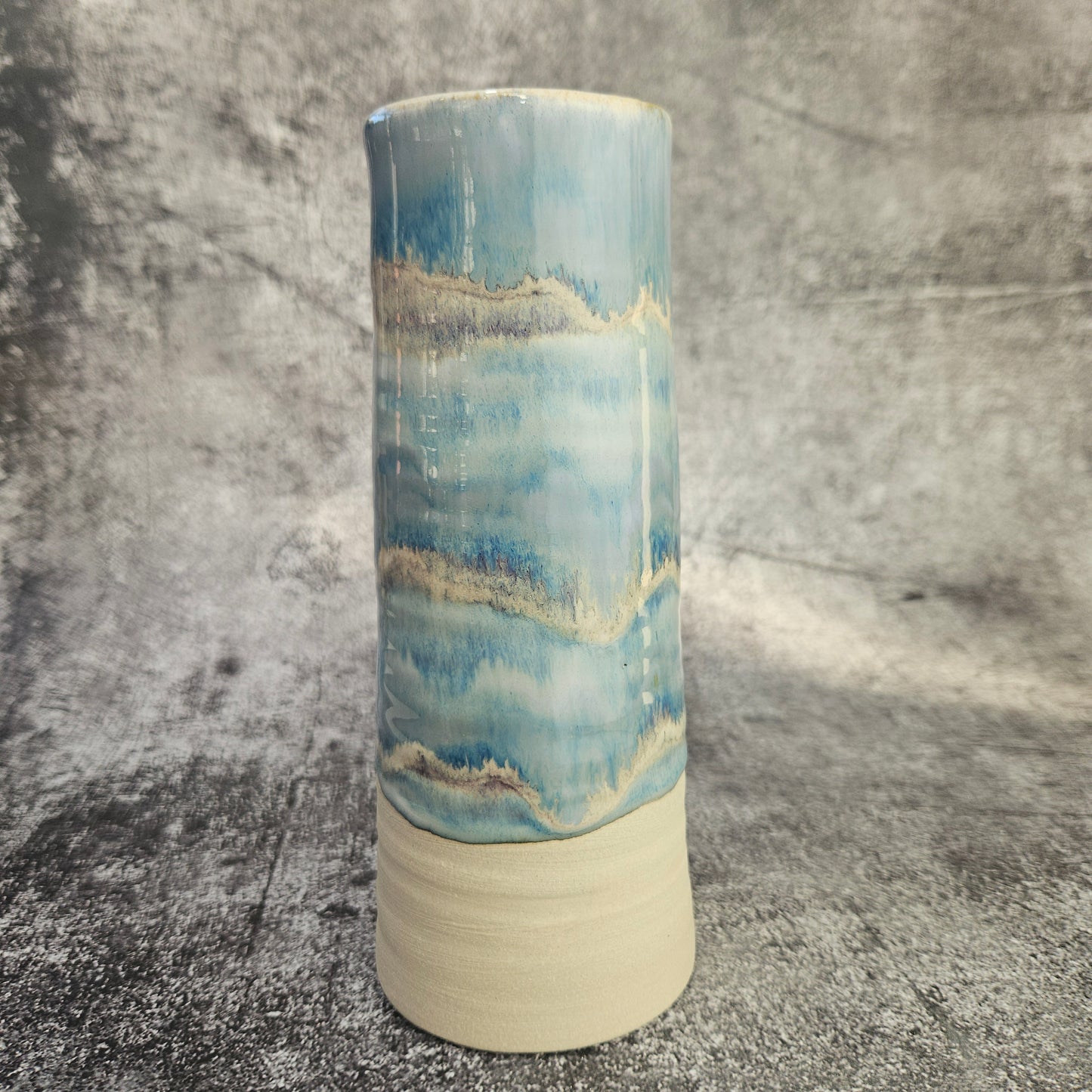 Blue Waves Tall Vase