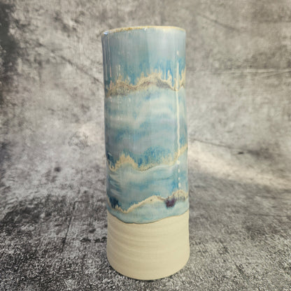 Blue Waves Tall Vase