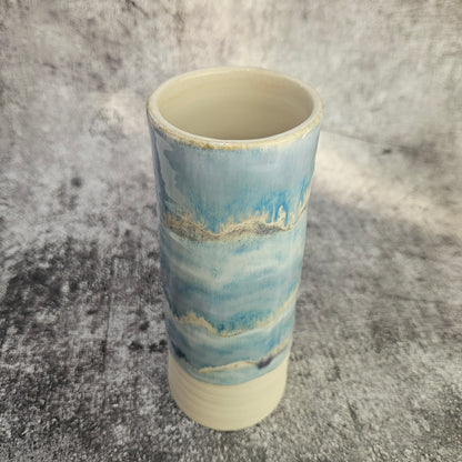 Blue Waves Tall Vase