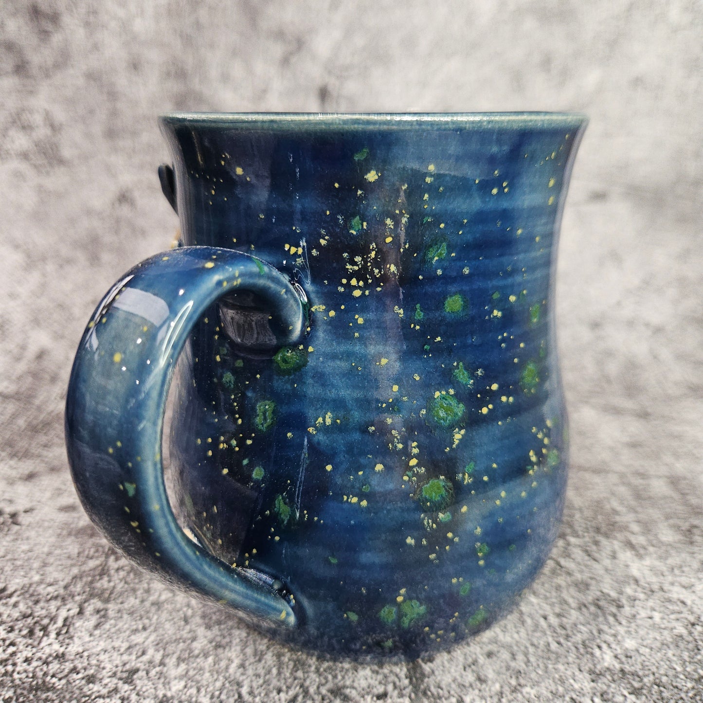 Mardi Gras Dragon Eye Mug. R/H Handle