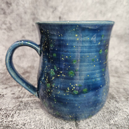 Mardi Gras Dragon Eye Mug. R/H Handle