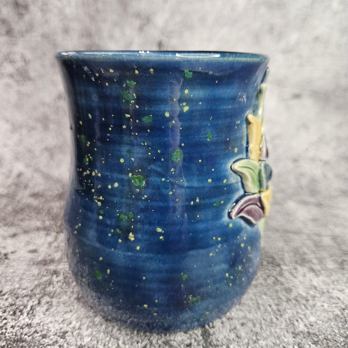 Mardi Gras Dragon Eye Mug. R/H Handle