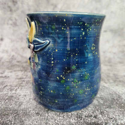 Mardi Gras Dragon Eye Mug. L/H Handle