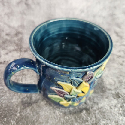 Mardi Gras Dragon Eye Mug. L/H Handle